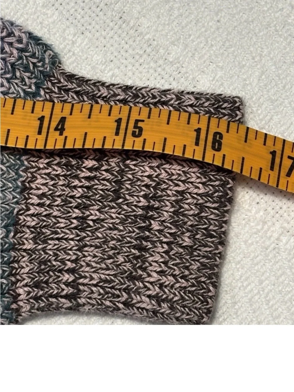 Gap Kids Girls Size Large 100% Cotton Knit Marled Ribbed Pink Stripe Crewneck
